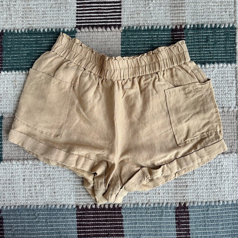 Show Me Your MuMu High Waist Tan Shorts